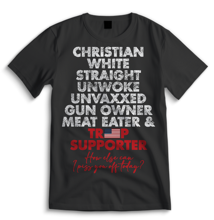 Christian, White, Straight, Unwoke, Unvaxxed, Gun Owner & Meat Eater